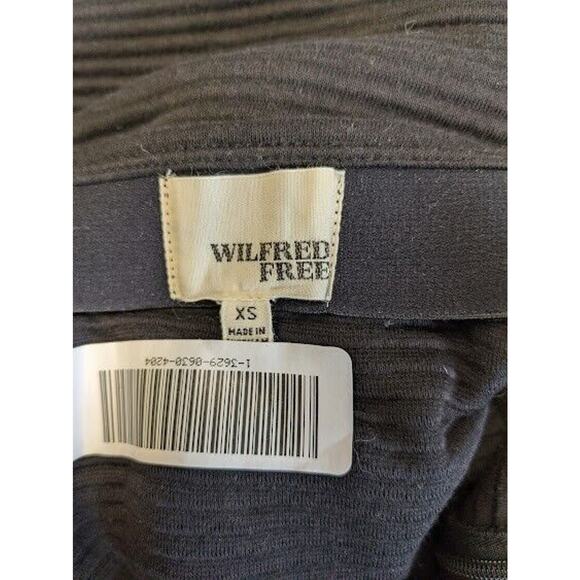 Wilfred Free Size XS Ribbed Mini Skirt Pencil Straight Black Side Zipper Stretch - Picture 6 of 7